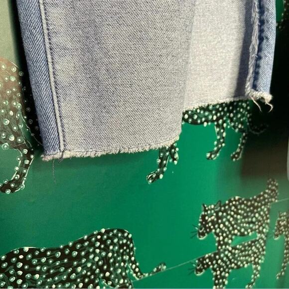 Levi 94’ Baggy Wide Leg Color Block 2 Tone Cotton Denim Jeans Size 14 Teen - Picture 4 of 10